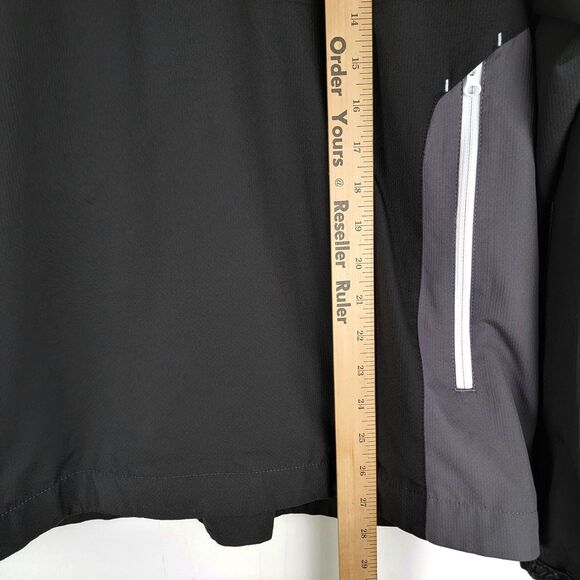 Footjoy Men's Size M Medium Long Sleeve Sport Windshirt Jacket Black Gray 32609 - Picture 2 of 11